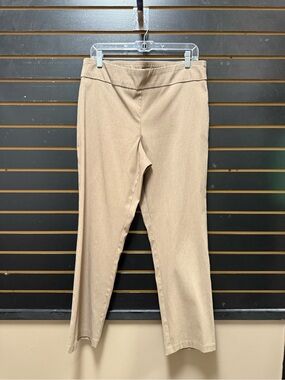Dana Buchman Tan Beige Stretch Pull-On Straight Leg Pants Size Large